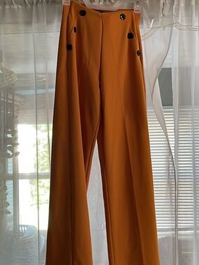 Yellow vintage wide leg pant
